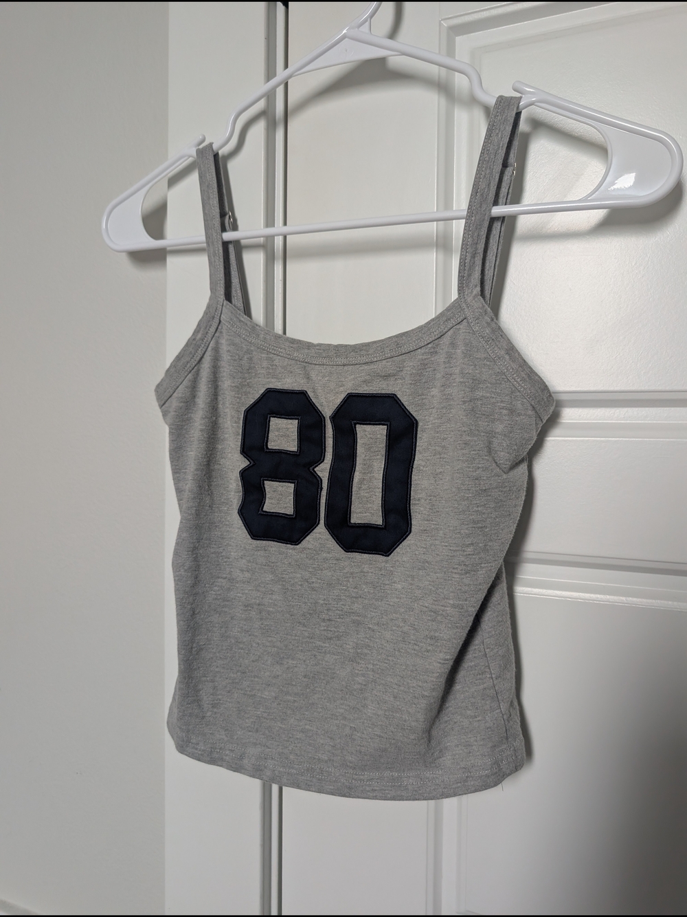 Edikted- Gray Women's Tank Top with 80 Appliqué